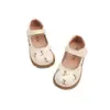 Envío Gratis Zapatos de Cuero de Princesa para Niñas Primavera Otoño 2024 Flores Estilo Chino Zapatos de Baile Zapatos Bordados Zapatos Individuales para Niños Medianos y Grandes