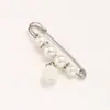 Broche Transfronteiriço para Ajustar a Cintura das Calças, Fixar Roupas e Saias, Ferramenta para Redução de Cintura, Fivela Anti-Exposição, Alfinete de Cintura com Pérola