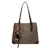 Bolsa Tote Grande de Tecido Oxford Super Popular Transfronteiriça Feminina 2025 Nova Cor Contraste Casual Versátil de Ombro/Axila