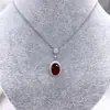 Aretes, Anillos, Collares de Conjunto de Piedras Preciosas Rojo Sangre de Paloma Europeos y Americanos, Femeninos, Versátiles, Elegantes y de Alta Gama, Rubí al por Mayor