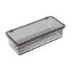 Caja de almacenamiento para brochas de maquillaje rectangular transparente a prueba de polvo tocador con tapa dormitorio belleza huevo brocha para sombra de ojos soporte para bolígrafos de belleza
