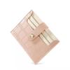 Mini Tarjetero Estilo Japonés con Patrón de Piedra para Mujer, Diseño Compacto con Múltiples Ranuras para Tarjetas, Monedero Integrado, Estilo Corto