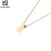 Nuevo Collar de Moda Europea y Americana Brillante para Mujer Cassia Colgante de Acero de Titanio Collar con 26 Letras Mayúsculas Inglesas