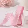 Cinta Rosa DIY Empaque de Regalo Encaje Cuadros Borde Ondulado Cinta Decorativa Accesorios para el Cabello Moño Cinta de Malla