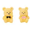 Micro Paisagem Ursinho de Pelúcia Fofo com Gravata Borboleta Boneca Partículas Fofas Casa de Bonecas DIY Acessórios Decorativos Pequenos Enfeites de Mesa
