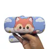 Estuche para Gafas de Longitud Media Dibujo de Dragón de Leche Doscientos Caja de Hierro Resistente a la Presión Universal para Hombres Mujeres Estudiantes Miopes Estuche Grande para Gafas Estampado de Logo
