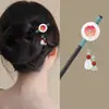 Pasador de Pelo de Rosa Nuevo Borla China de Estilo Nicho Temperamento Diario Hanfu Pasador de Madera Paso Oscilante Falda de Cara de Caballo Accesorios para Mujer Sentido de Gama Alta
