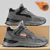 Zapatos Nuevos de Hombre Calientes con Forro de Polar de Invierno, Zapatos de Doble Algodón Impermeables para Hombre, Calzado Deportivo Resistente al Desgaste con Suela Gruesa para Trabajo y Seguridad