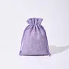 Bolsa de Linho com Cordão Bolsa de Presente de Natal Joia Estampada com Logo Brinquedo Pulseira Pequena Bolsa de Tecido Bolsa de Linho com Cordão Personalização