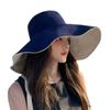Promoção Quente de Verão Chapéu de Pescador Feminino com Aba Grande de 15cm Proteção UV Rosto Coberto Chapéu de Sol para Viagem à Prova de Vento com Corda