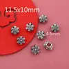 Floco de Neve de Natal Doce Sorridente Borboleta Combinado com Liga Metálica Contas Soltas Roupas Bolsas Pulseiras Contas de Prata de Xizang Joias DIY