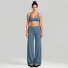 Conjunto de Shorts Deportivos Transpirables de Sensación Natural Transfronterizo, Conjunto de Dos Piezas con Sujetador de Yoga a Prueba de Impactos Racerback para Running y Fitness de Alta Intensidad