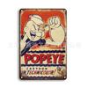Marvel Dibujos Animados Popeye Arte de Hierro Retro Popeye Decoración de Hierro Pintura Colgante Restaurante Bar Decoración de Pared