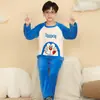 Pijama de Invierno para Niños de Franela Dibujos Animados Pullover Tallas Mediana y Grande Conjunto de Ropa de Casa de Franela para Niños