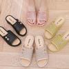 Zapatillas Wu Chuan al por mayor en stock, zapatillas casuales de plástico con punta redonda y suela soplada para mujer, sandalias casuales elegantes para mujer
