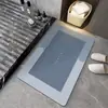 Tapete de Chão para Banheiro, Tapete Macio de Terra de Diatomáceas Absorvente de Água, Tapete Espesso Antiderrapante de Secagem Rápida para Entrada de Banheiro
