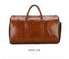 Bolsa de viaje negra para hombre, de PU de gran capacidad, para mano, para pasar la noche, para fitness, para viajes de negocios de corta distancia, al por mayor.