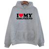 AMO A MI NOVIA Sudadera con Capucha Estampada Love Talla Europea Talla Europea Casual Holgada Pullover