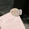 Grampo de cabelo elegante com bolinhas estilo coreano para franja, presilha lateral floral de luxo leve, acessório de cabelo tipo bobby pin