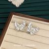 Super fada cheia de diamante borboleta brincos requintados 2024 novas mulheres luz de luxo nicho temperamento brincos high-end brincos