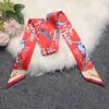 Bufanda de Seda con Cadena Estilo Fresco de Verano para Mujer, Lazo para el Cabello Largo y Versátil Estilo Coreano, Bufanda Decorativa Protectora del Cuello para Azafata
