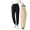 Pantalones casuales para hombre, holgados, de corte ancho, forrados de polar y engrosados para invierno, adecuados para usar como ropa exterior