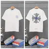 Transfronterizo. Diseño de Marca de Moda 26Ss Estampado de Letras de Herradura. Camisas Casuales de Manga Corta de Moda para Hombres, Mujeres y Parejas