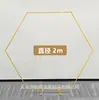 Venta Caliente en Amazon Arco Dorado de Hierro de 7.2 pies Marco de Puerta Guía de Camino para Bodas Soporte para Globos Escenario Diseño de Escenario