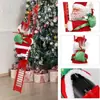 Papai Noel Subindo em uma Corda, Pingente de Decoração de Natal com Figura do Papai Noel, Brinquedo Presente para Crianças, Fornecimento Transfronteiriço