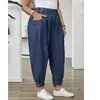 Calça pantalona azul Biaomai feminina, simples e estilosa, muito adequada para o uso diário