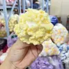 Buquê de fio de crochê feito à mão, cabeças de flores artificiais de cravo semiacabadas para presente de Dia das Mães