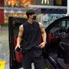 Camiseta sin mangas deportiva americana para hombre, traje de marca de moda, chaleco deportivo de verano, sudadera de entrenamiento muscular atractiva