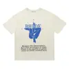 Versión de Alta Gama Transfronteriza Rhude Colección de Manga Corta Retro Americano Marlboro Streetwear Casual Holgado Camiseta de Cuello Redondo para Parejas