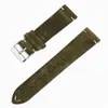 Pulseira de Relógio de Camurça Costurada à Mão com Linha Pulseira de Camurça Macia Couro Genuíno para Homens e Mulheres 14/16/18/20/22mm Estoque Disponível