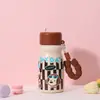 Nova Caneca Térmica de Aço Inoxidável de Alto Valor Portátil ao Ar Livre com Cordão Mini Copo Infantil Desenho Animado Personalizável Copo de Água