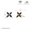 Pendientes de Plata de Ley S925 Más Vendidos Transfronterizos con Circonita Marquise Multicolor y Diseño de Flor de Cuatro Pétalos, Pendientes Incrustados de Circonita, Venta al por Mayor Directa de Fábrica