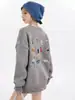 Tejido de Punto Bordado de Nicho Estilo Perezoso para Mujer Principios de Otoño Estilo Coreano Nuevo Suéter de Punto Grueso Suave tipo Cera Top Casual para Mujer
