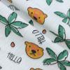 Tela crepé de algodón de doble capa con estampado de dibujos animados para ropa de bebé, pijamas, vestidos y tela de algodón.