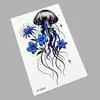 Pegatinas de tatuaje temporales para brazo de flores estilo oscuro en blanco y negro con diseños de mariposa, lobo, tigre, calavera y rosa, impermeables, de larga duración, pegatinas de tatuaje desechables