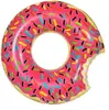 Flotador Inflable de Donut para Niños, Modelo Nuevo Transfronterizo Europeo y Americano, Tamaño Grande, PVC Espesado Inflable Color Café Donut