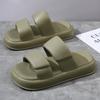 Chinelos Masculinos 2024 Verão Novo Moda Casual Uma Tira Lojas para Usar Fora Solado Grosso Resistente ao Desgaste Antiderrapante Sapatos de Praia