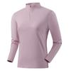 Otoño Nuevo Color Puro Manga Larga Cuello Alto Media Cremallera Camisa Base Camisa Cultural Camiseta Ropa Deportiva Personalizada Logotipo Impreso