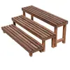 Estante de flores de madera maciza de varios niveles, anticorrosión, adecuado para salas de estar, balcones y uso en interiores/exteriores, para exhibir suculentas y otras plantas