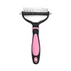 Peine desenredante para mascotas transfronterizo, Cuchillo desenredante para perros y gatos, Peine de acero inoxidable, Peine para eliminar pelo, Peine desenredante y de aseo, Suministros de limpieza para mascotas