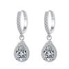 Pendientes de Plata de Ley S925 Xindeyi para Mujer, Clips para Orejas de Moissanita con Forma de Gota de Agua, Venta al por Mayor Directa del Fabricante