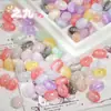 [Cambio de Luz] 8x11mm Cambio de Temperatura de Luz Perlas de Azufaifo Resina Ovaladas Perlas Sueltas Material para Pulsera Collar Hecho a Mano DIY