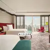 Mobiliário Regent Hotel, Conjunto Completo para Quarto Padrão, Cama Macia para Quarto de Hóspedes, Laminado de Madeira Fixo, Design de Reforma, Moderno