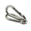Hebilla de seguridad para montañismo, gancho de acero inoxidable 304, gancho de resorte estándar, hebilla de seguridad multifuncional para escalada al aire libre