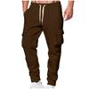 Pantalones Deportivos de Entrenamiento para Hombre de Otoño e Invierno Europeos y Americanos con Bolsillos Grandes Pantalones Cargo Pantalones de Deporte y Fitness para Hombre
