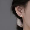 Pendientes de hoja de diamante para mujer 2023, diseño simple de nicho pequeño, pendientes de rama de olivo con sentido para dormir sin recoger